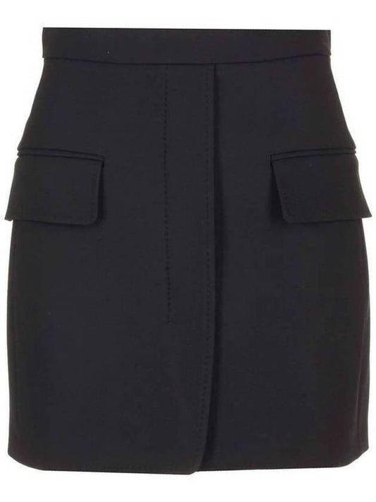 Nuoro Tailored Mini Wool H-Line Skirt Black - MAX MARA - BALAAN 2