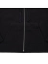 Wool Viscose Zip-Up Hoodie Black - AMI - BALAAN 7