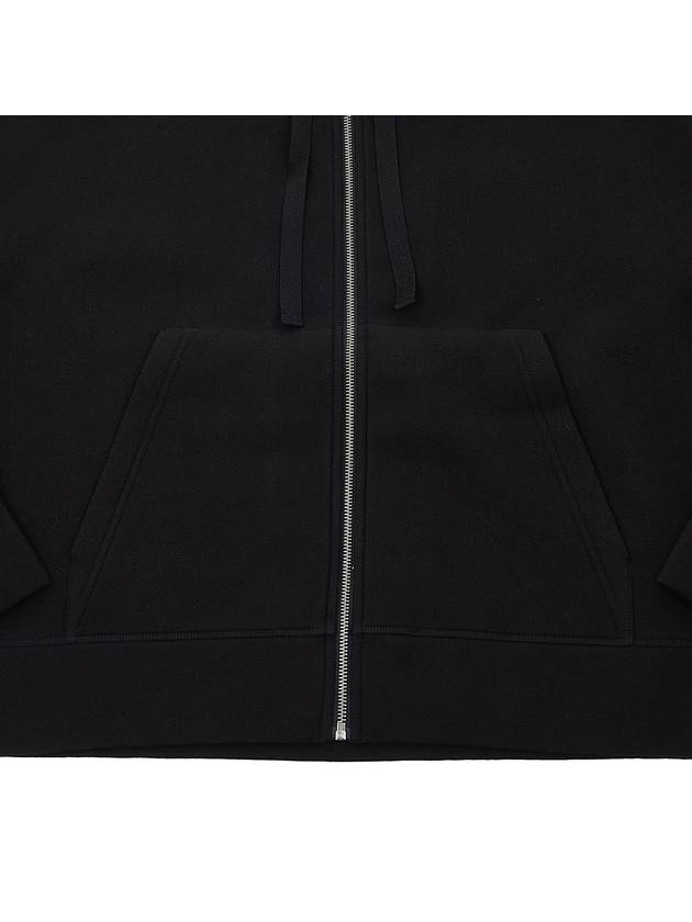 Wool Viscose Zip-Up Hoodie Black - AMI - BALAAN 7