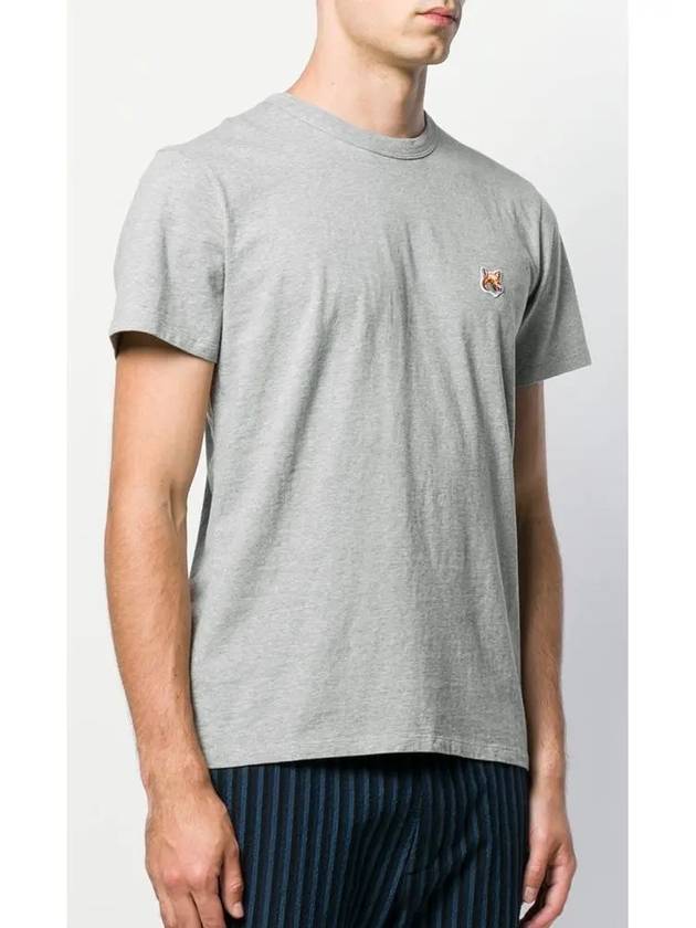 Fox Head Patch Classic Short Sleeve T-Shirt Grey Melange - MAISON KITSUNE - BALAAN 4