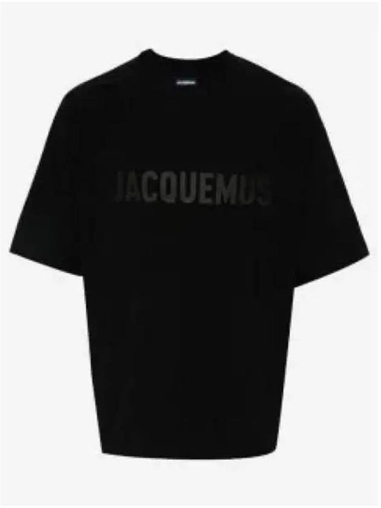 Le Typo Cotton Short Sleeve T-shirt Black - JACQUEMUS - BALAAN 2