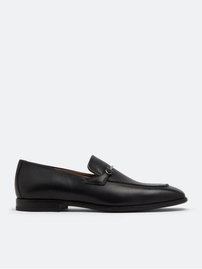 Moccasin Gancini Ornament Leather Loafers Black - SALVATORE FERRAGAMO - BALAAN 2