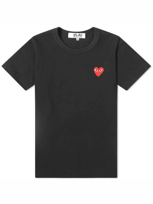 Red Heart Short Sleeve T-Shirt P1 T107 1 Black - COMME DES GARCONS - BALAAN 2