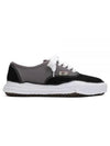 Baker OG Sole Bicolor Canvas Low-Top Sneakers Black Grey - MIHARA YASUHIRO - BALAAN 2