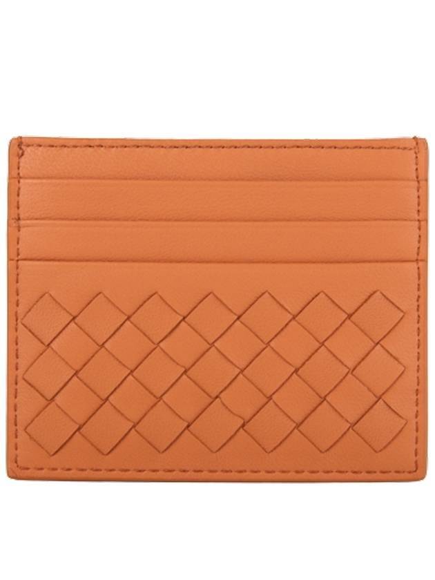 Intrecciato Weaving Card Wallet Orange - BOTTEGA VENETA - BALAAN 1