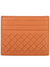 Intrecciato Weaving Card Wallet Orange - BOTTEGA VENETA - BALAAN 1