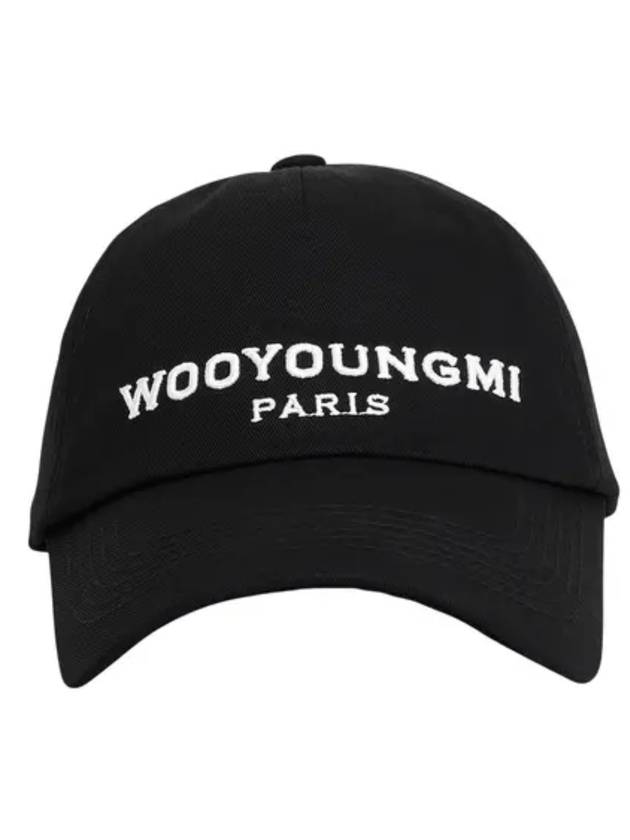 Paris Logo Ball Cap Black - WOOYOUNGMI - BALAAN 1