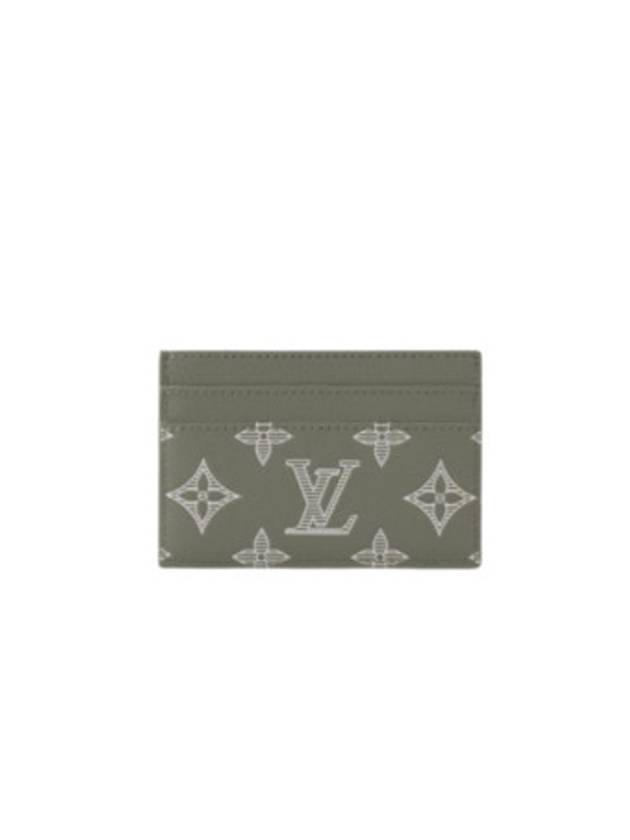 Double Monogram Shadow Card Wallet Green - LOUIS VUITTON - BALAAN 1