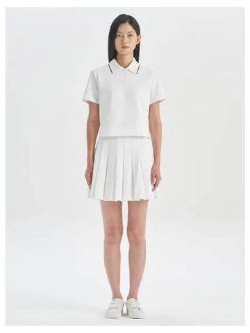 Women s Pique Pleated Skirt White Domestic Product - THEORY - BALAAN 1