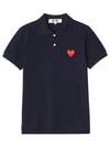 P1T006 2 PLAY Play Red Heart Waffen Polo Men's Short Sleeve T-Shirt - COMME DES GARCONS - BALAAN 1