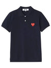Red Heart Wappen Polo Shirt P1 T006 2 Navy - COMME DES GARCONS - BALAAN 2
