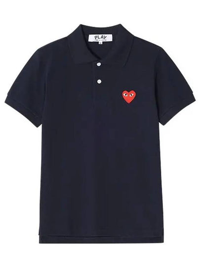 P1T006 2 PLAY Play Red Heart Waffen Polo Men's Short Sleeve T-Shirt - COMME DES GARCONS - BALAAN 2