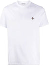 Men's Logo Patch Side Zipper Short Sleeve T-Shirt White - MONCLER - BALAAN 2