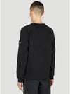 OLD Treatment Wappen Patch Crew Neck Sweatshirt Black - STONE ISLAND - BALAAN 5