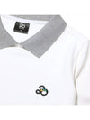 Ribbed outer brushed collar color combination t-shirt WHITE - 20THHOLE - BALAAN 4