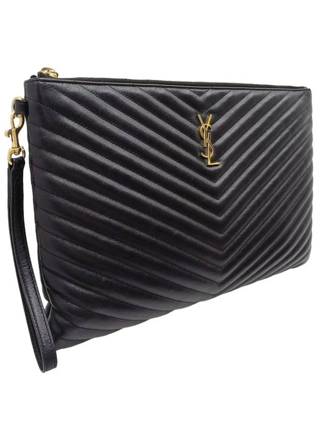 Women s 440222 Matelasse Monogram Document Clutch Strap - SAINT LAURENT - BALAAN 2