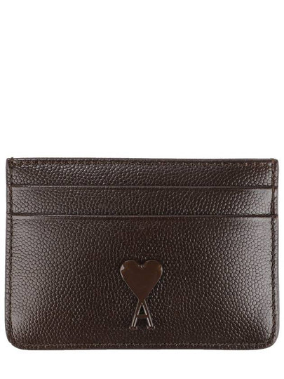 Heart Logo Card Wallet Brown - AMI - BALAAN 2