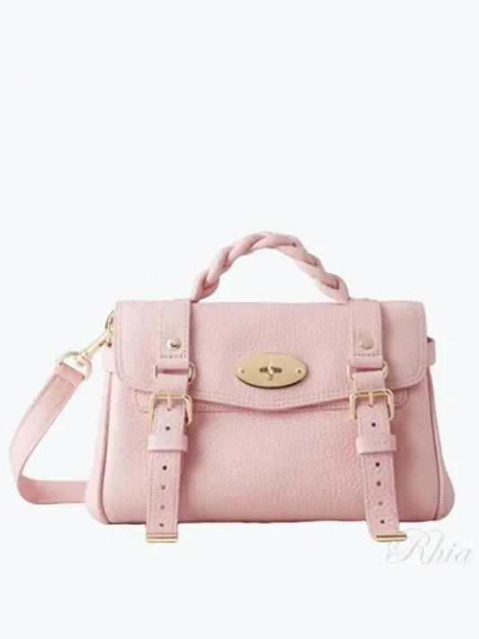 Alexa Heavy Grain Mini Tote Bag Powder Rose - MULBERRY - BALAAN 2