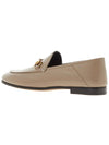 gold leather horsebit loafers beige - GUCCI - BALAAN.