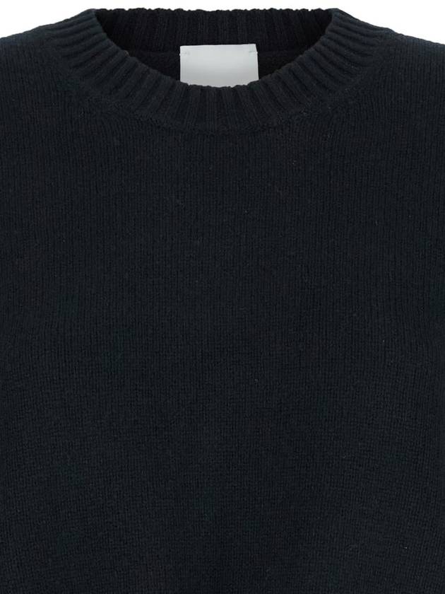 Black Crewneck Sweater With Dropped Shoulders In Cashmere Woman - ALLUDE - BALAAN 3