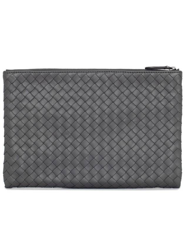 Intrecciato Clutch Bag Gray - BOTTEGA VENETA - BALAAN 4