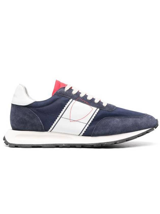 Paneled lace up running low top sneakers blue - PHILIPPE MODEL - BALAAN 6