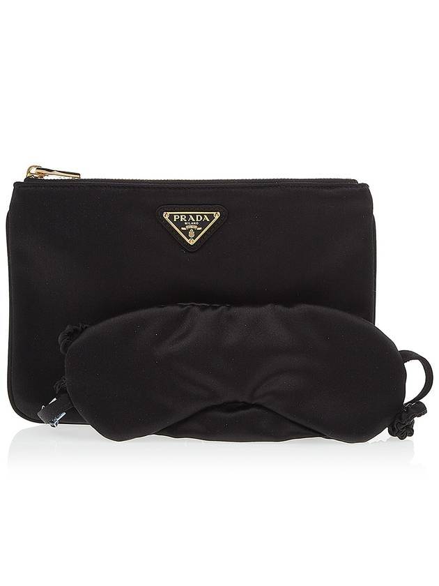 Triangle Logo Pouch Bag Black - PRADA - BALAAN 1