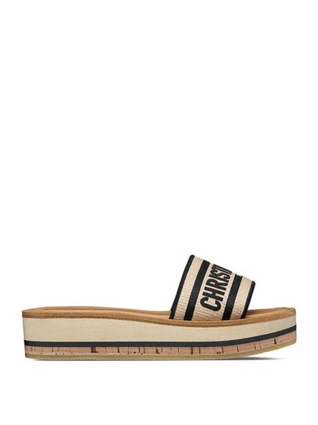 Dioriviera Dway Platform Slide Slippers Natural Black - DIOR - BALAAN 2