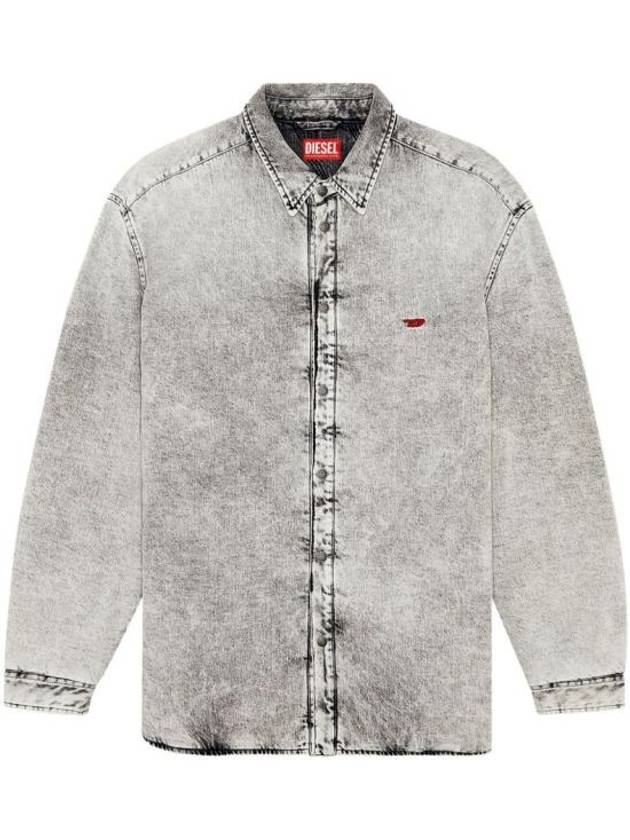 D Flaim S Tailored Denim Long Sleeve Shirt Gris - DIESEL - BALAAN 2