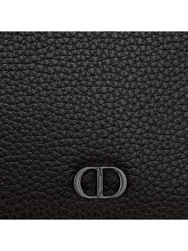 Grain Leather Signature Half Wallet Black - DIOR - BALAAN 6