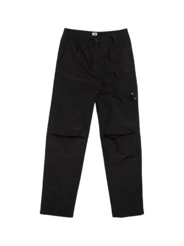 Flat Nylon Regular Utility Straight Pants Black - CP COMPANY - BALAAN 4