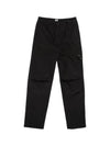 Flat Nylon Regular Utility Straight Pants Black - CP COMPANY - BALAAN 3