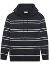 Stripe Hoodie Black - SAINT LAURENT - BALAAN 2