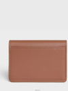 Triomphe Shiny Calfskin Flap Card Wallet Brown - CELINE - BALAAN 6