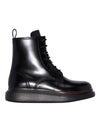 Vilux Leather  Worker Boots Black - ALEXANDER MCQUEEN - BALAAN 1