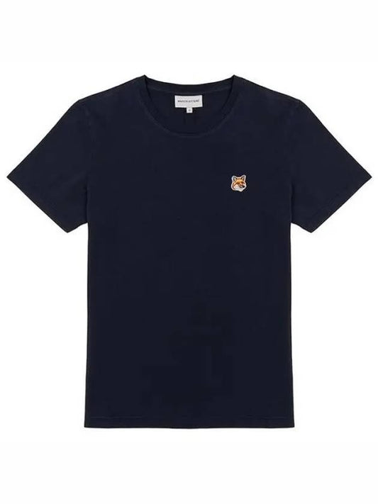 Fox Head Patch Regular Short Sleeve T-Shirt Navy - MAISON KITSUNE - BALAAN 2