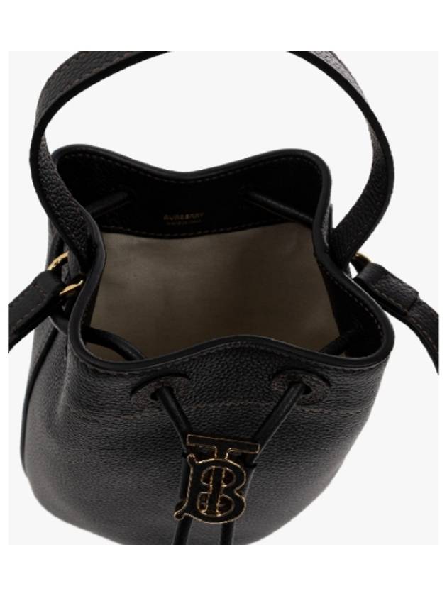 Mini Grainy Leather TB Bucket Bag Black - BURBERRY - BALAAN 6