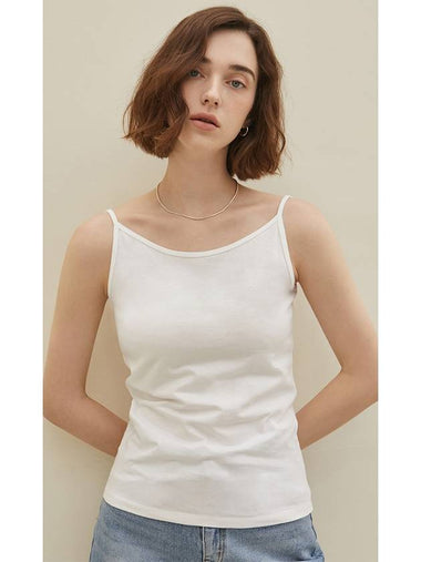 boat neck sleeveless T_WHITE - ARIFF - BALAAN 1