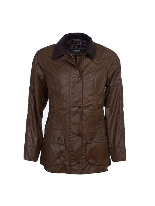 Beadnell Wax Zip-up Jacket Brown - BARBOUR - BALAAN 1