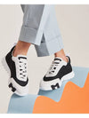 Bouncing Sneakers Mesh Suede Goatskin & Noir Blanc - HERMES - BALAAN 8