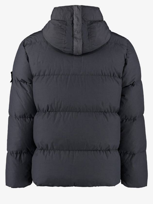 Naslan Light Watro Down Hooded Padded Dark Grey - STONE ISLAND - BALAAN 3