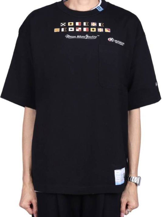 logo embroidery printing t shirt A11TS681 BLACK - MIHARA YASUHIRO - BALAAN 1