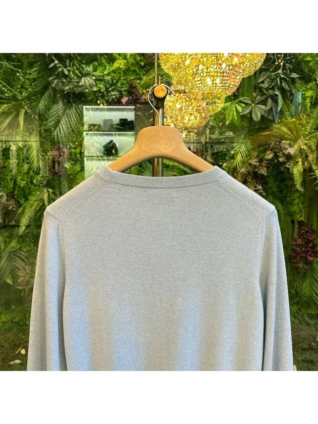 Crew Neck Cashmere Knit Top Light Blue - BRUNELLO CUCINELLI - BALAAN 6