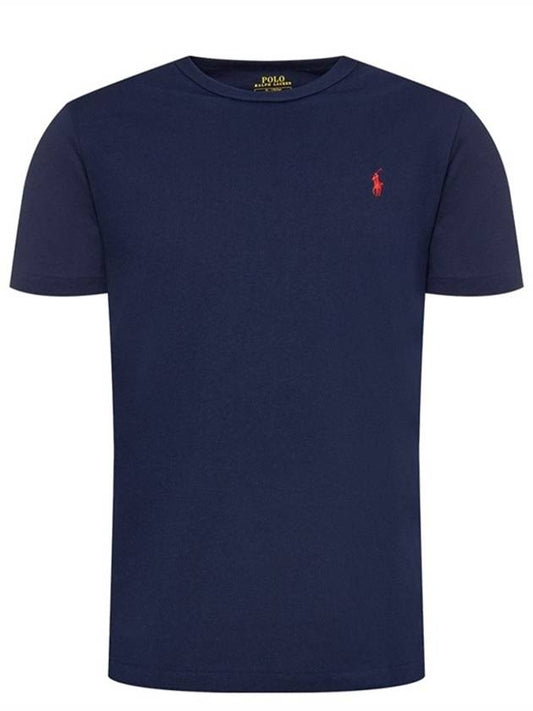 Polo Pony Logo Short Sleeve TShirt Navy 710811284 003 - RALPH LAUREN - BALAAN 1