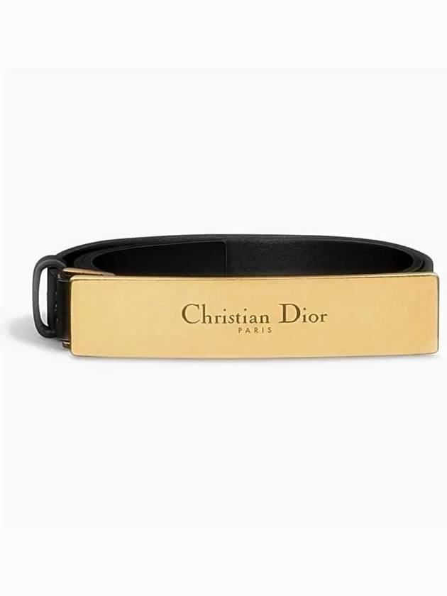 17mm Icon Belt Black Ultrasoft Calfskin B0586CWGH M900 - DIOR - BALAAN 3