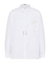 Cotton Long Sleeve Shirt White - DIOR - BALAAN 2