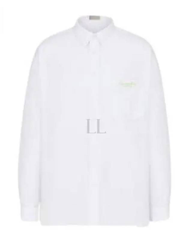 Cotton Long Sleeve Shirt White - DIOR - BALAAN 2