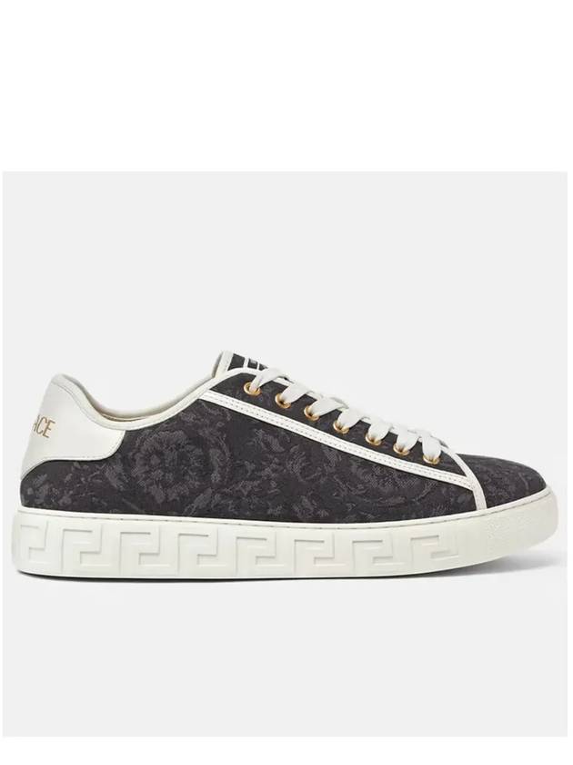 Barocco Greca Low Top Sneakers Black - VERSACE - BALAAN 3