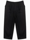 Pintuck Black Women's Linen Wide Pants DB3001CAYO 900 - RVR LARDINI - BALAAN 3