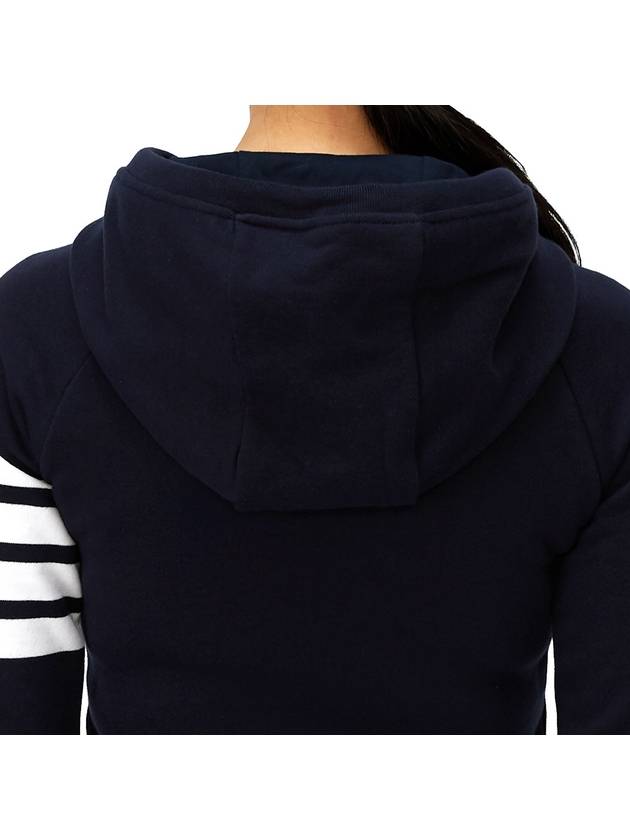 Engineered 4-Bar Stripe Loopback Jersey Knit Zip Up Hoodie Navy - THOM BROWNE - BALAAN 8